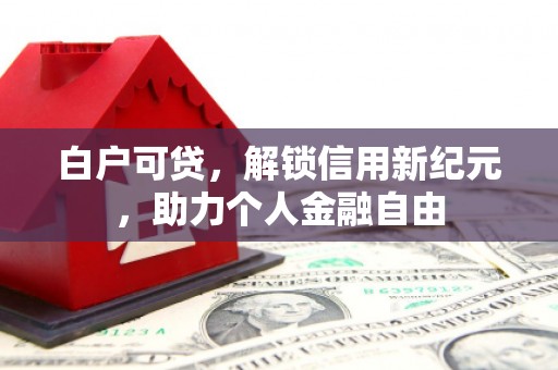 即墨白户可贷，解锁信用新纪元，助力个人金融自由