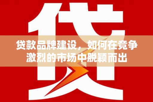 即墨贷款品牌建设，如何在竞争激烈的市场中脱颖而出