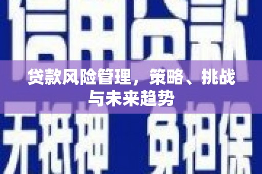 即墨贷款风险管理，策略、挑战与未来趋势