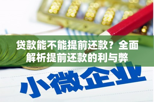 即墨贷款能不能提前还款？全面解析提前还款的利与弊