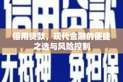 即墨信用贷款，现代金融的便捷之选与风险控制