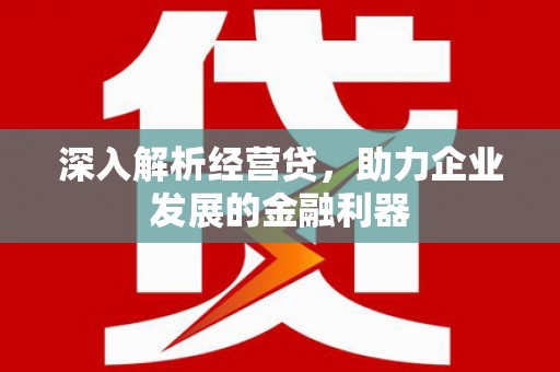 即墨深入解析经营贷，助力企业发展的金融利器