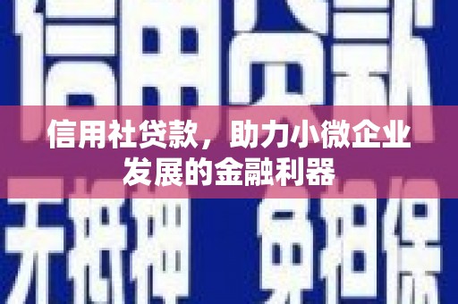 即墨信用社贷款，助力小微企业发展的金融利器