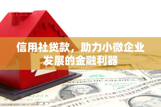 即墨信用社贷款，助力小微企业发展的金融利器