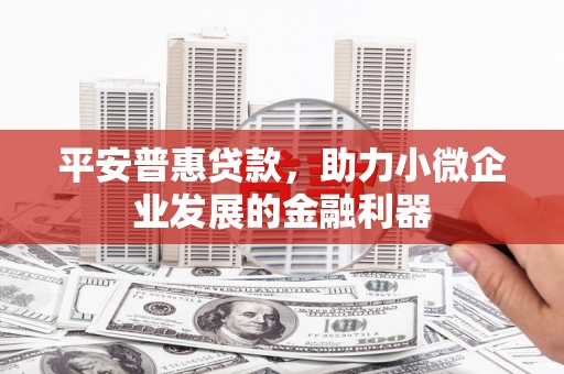 即墨平安普惠贷款，助力小微企业发展的金融利器