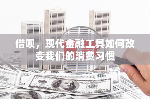 即墨借呗，现代金融工具如何改变我们的消费习惯