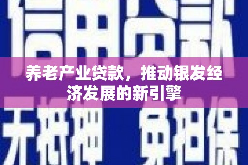 即墨养老产业贷款，推动银发经济发展的新引擎