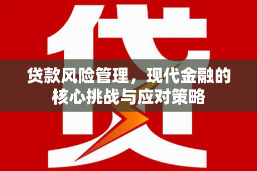 即墨贷款风险管理，现代金融的核心挑战与应对策略