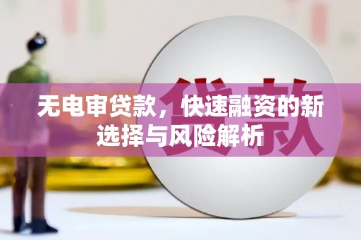 即墨无电审贷款，快速融资的新选择与风险解析