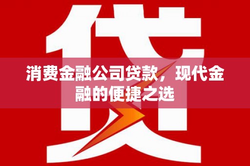 即墨消费金融公司贷款，现代金融的便捷之选