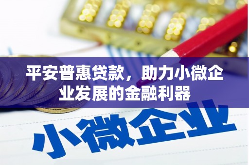 即墨平安普惠贷款，助力小微企业发展的金融利器