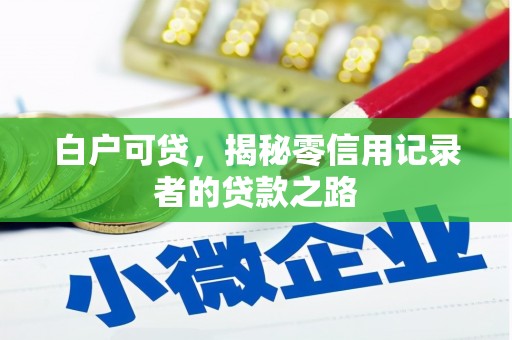 即墨白户可贷，揭秘零信用记录者的贷款之路