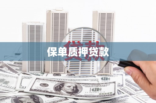 即墨保单质押贷款